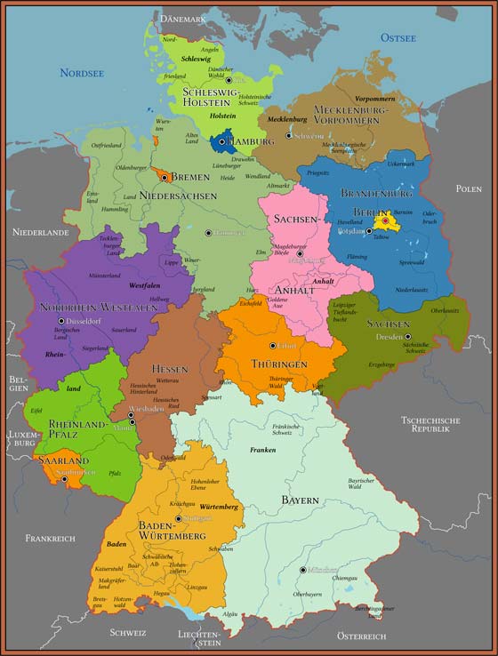 Deutschlandkarte als Poster